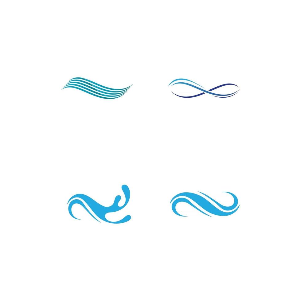 Waves beach logo and symbols template icons app vector