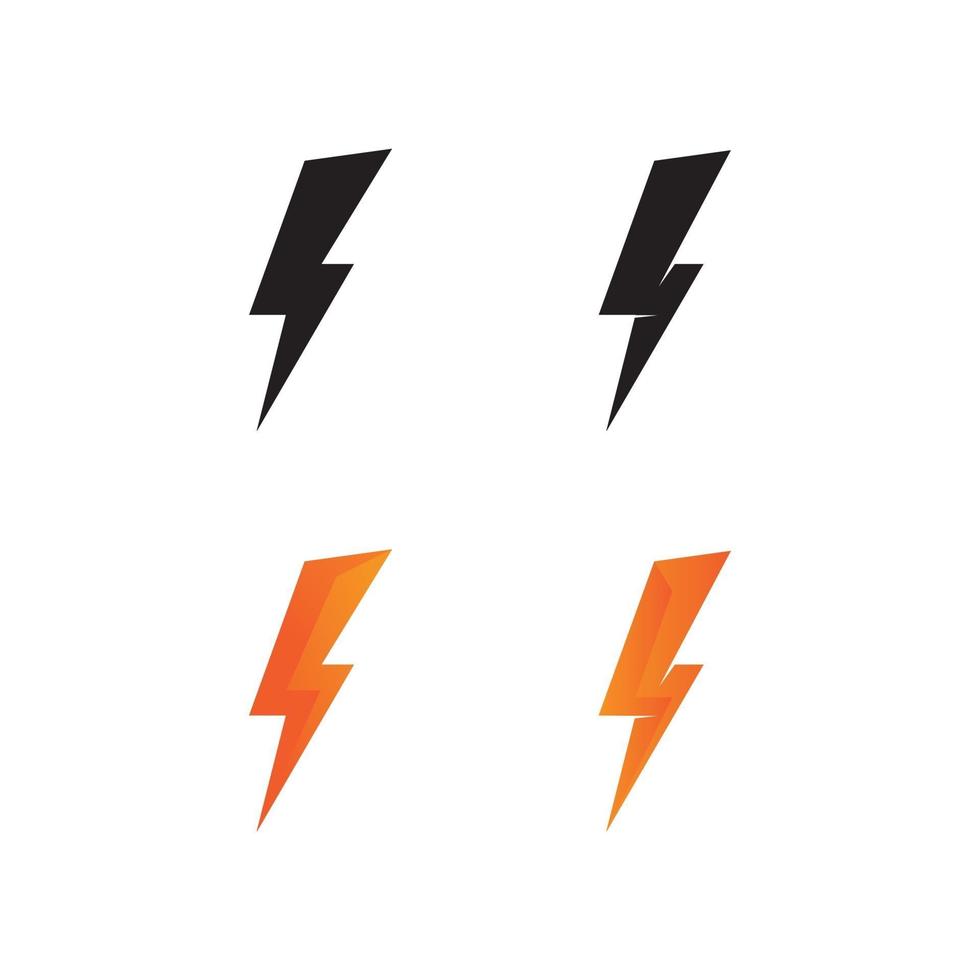 electric Vector lightning icon logo and symbols