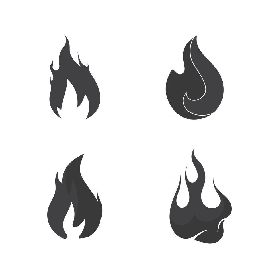 Fire flame nature logo and symbols icons template vector