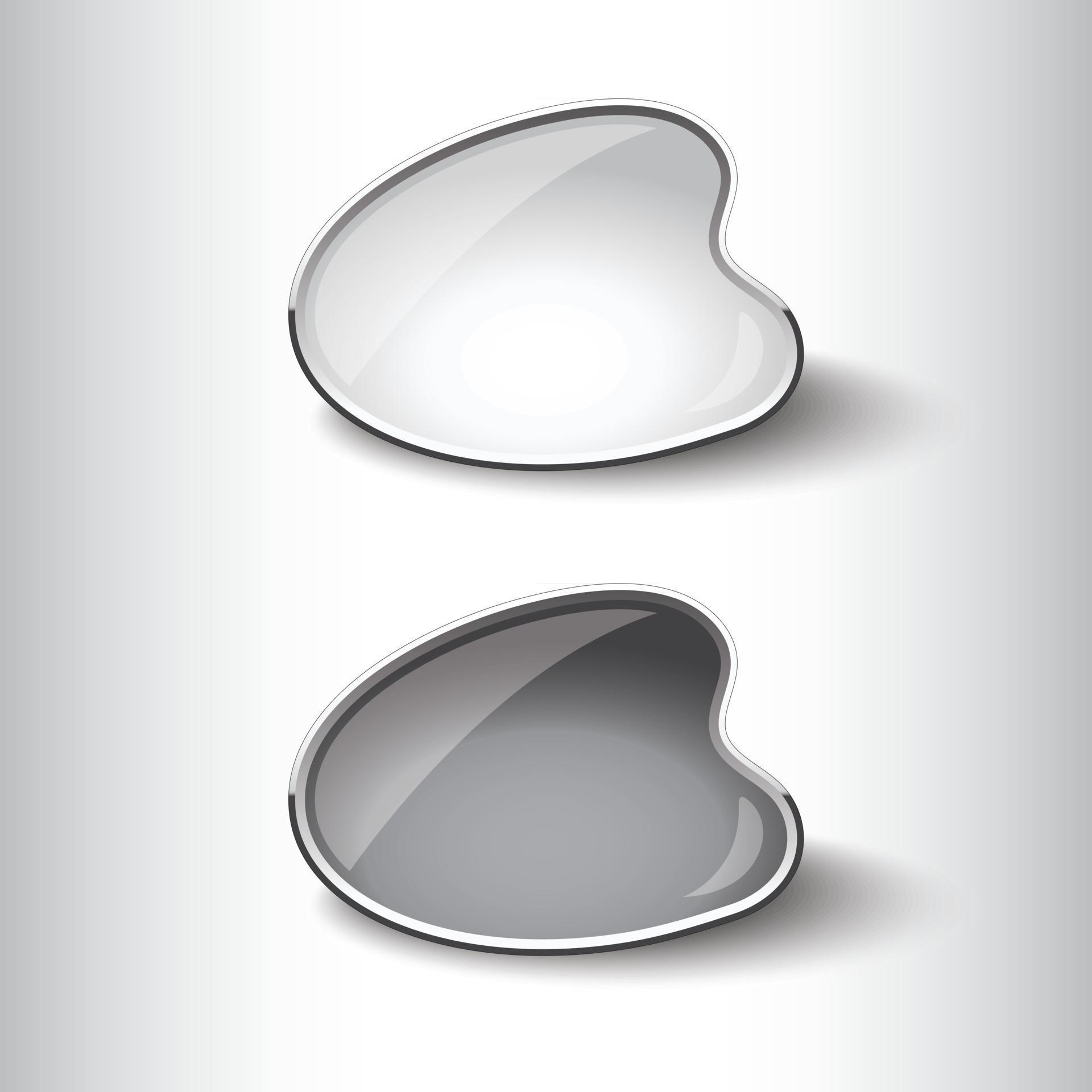 Black and white button set The design of the modern on white background