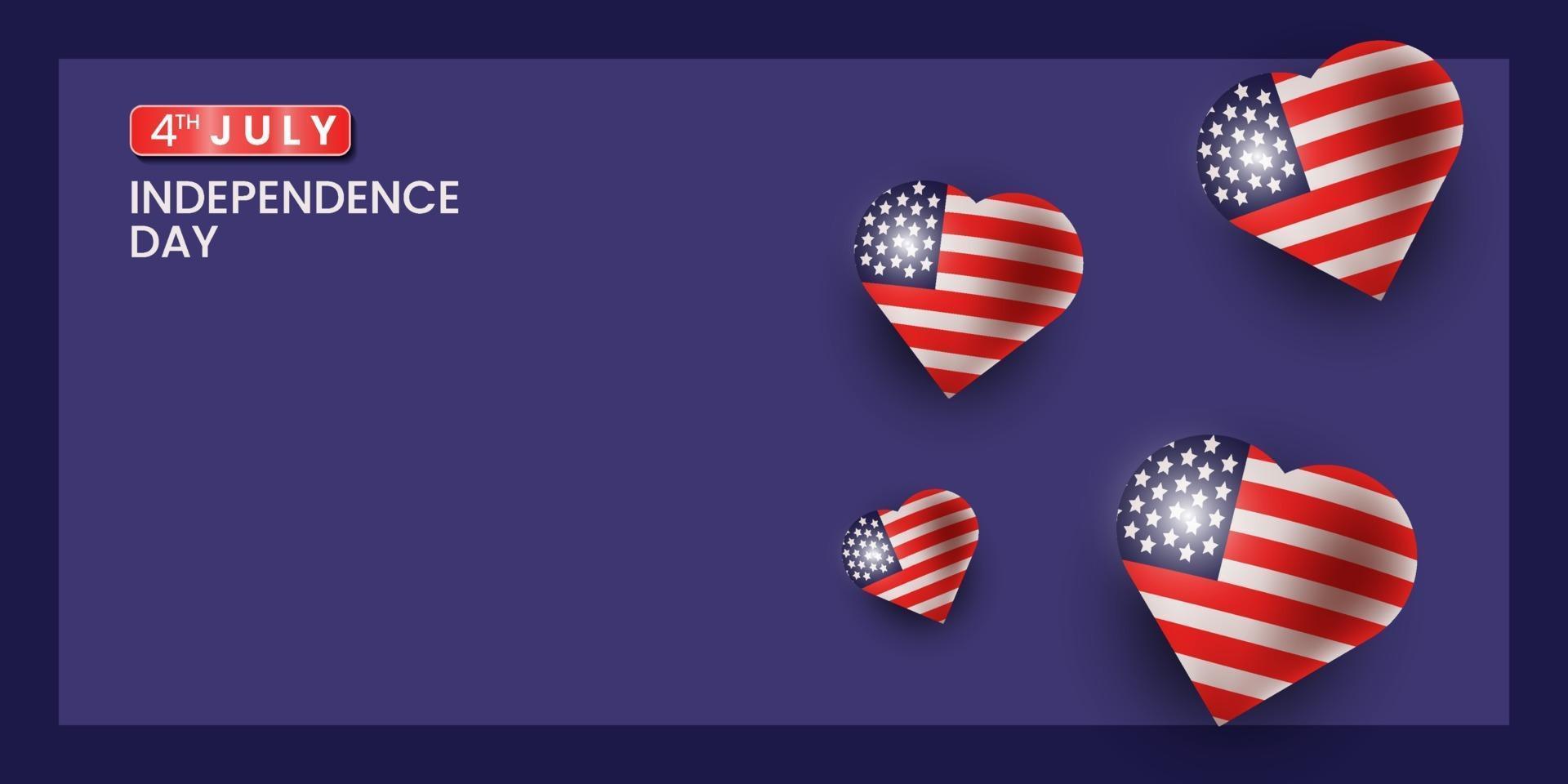 Independence day of 4th of july background vector