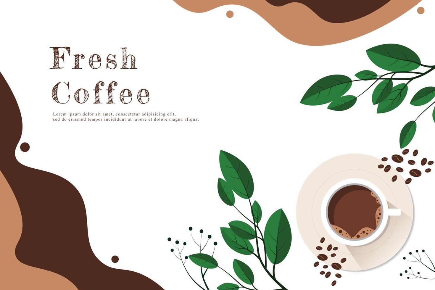 abstract banner tempalte coffee day vector