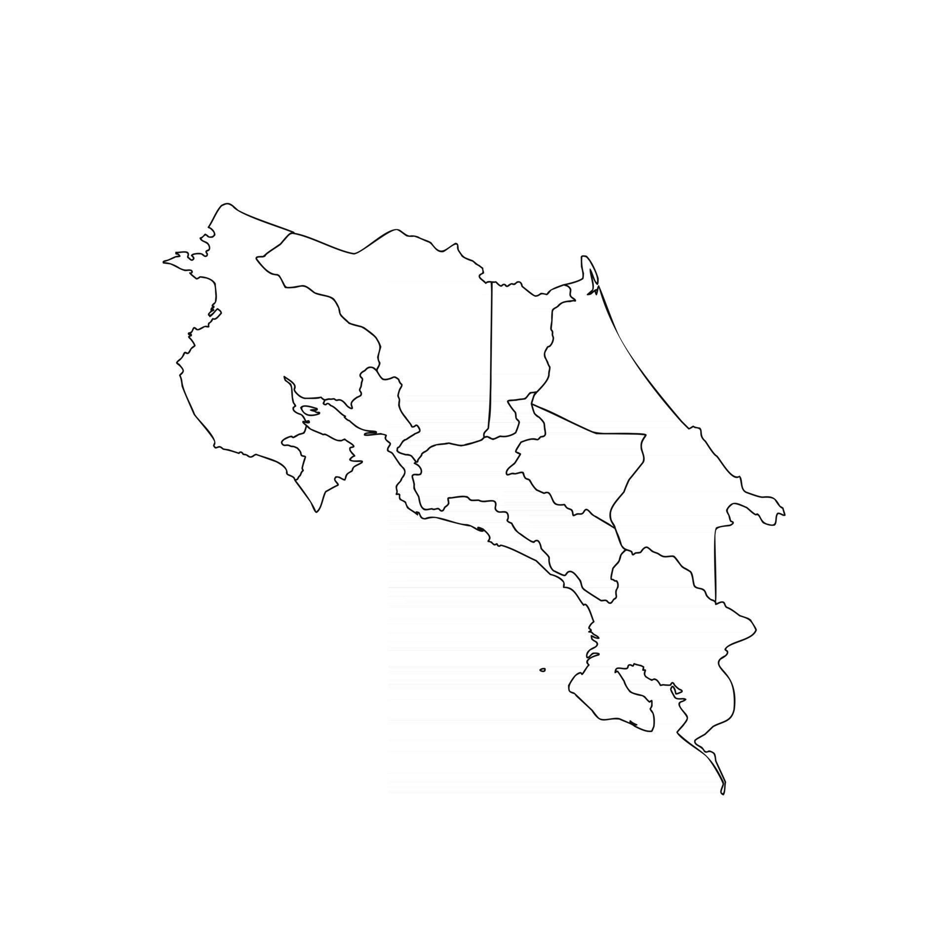 Costa Rica Map Coloring Pages - boringpop.com