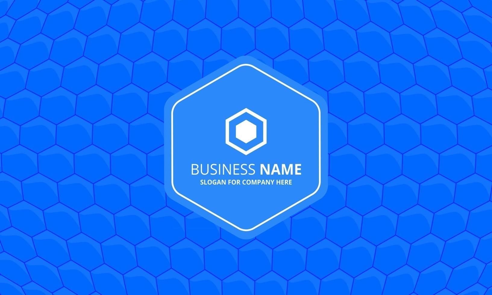 Elegant Blue Business Background With Honeycomb Pattern vector