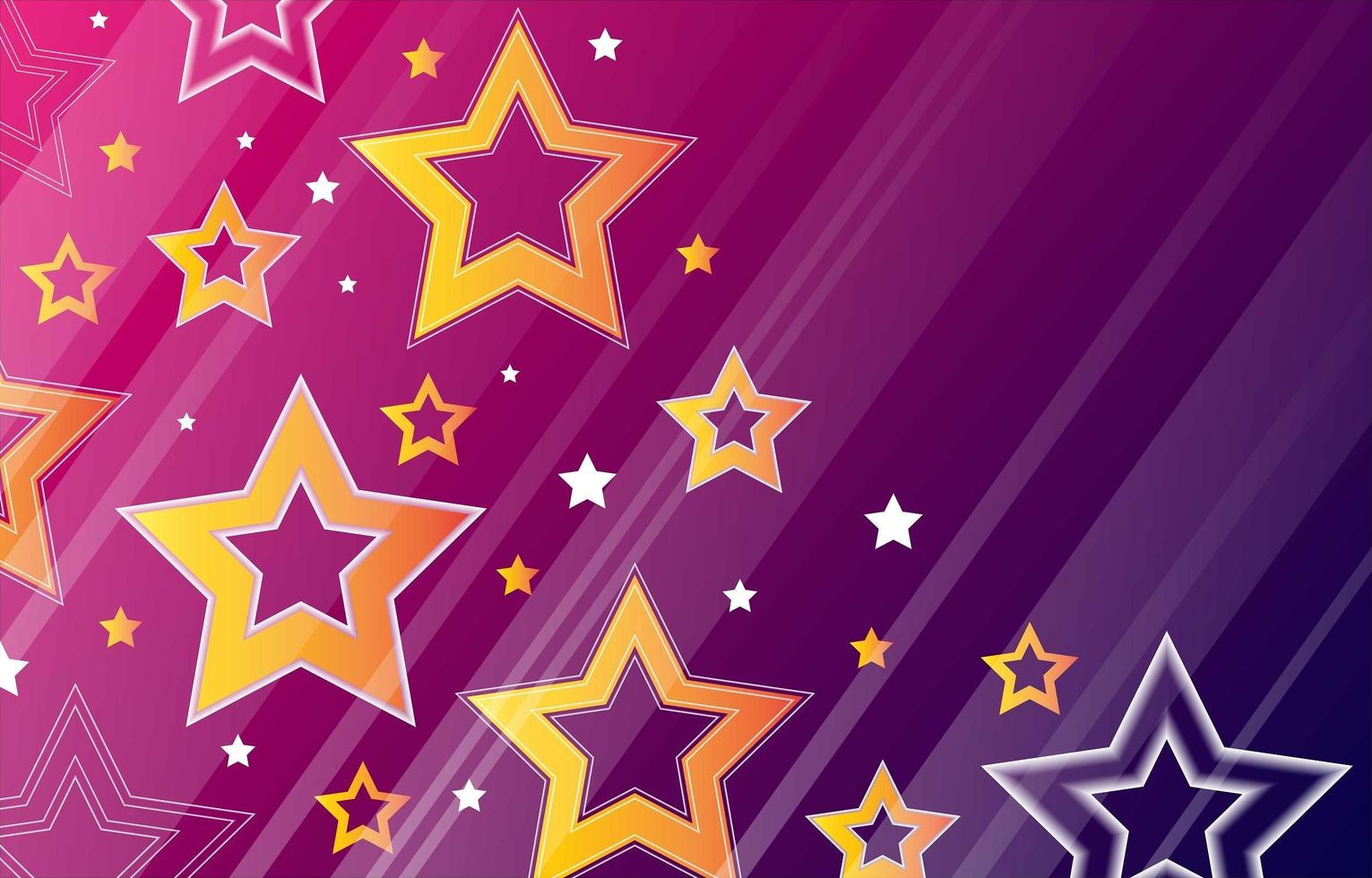 Star and Gradient Outline Background vector