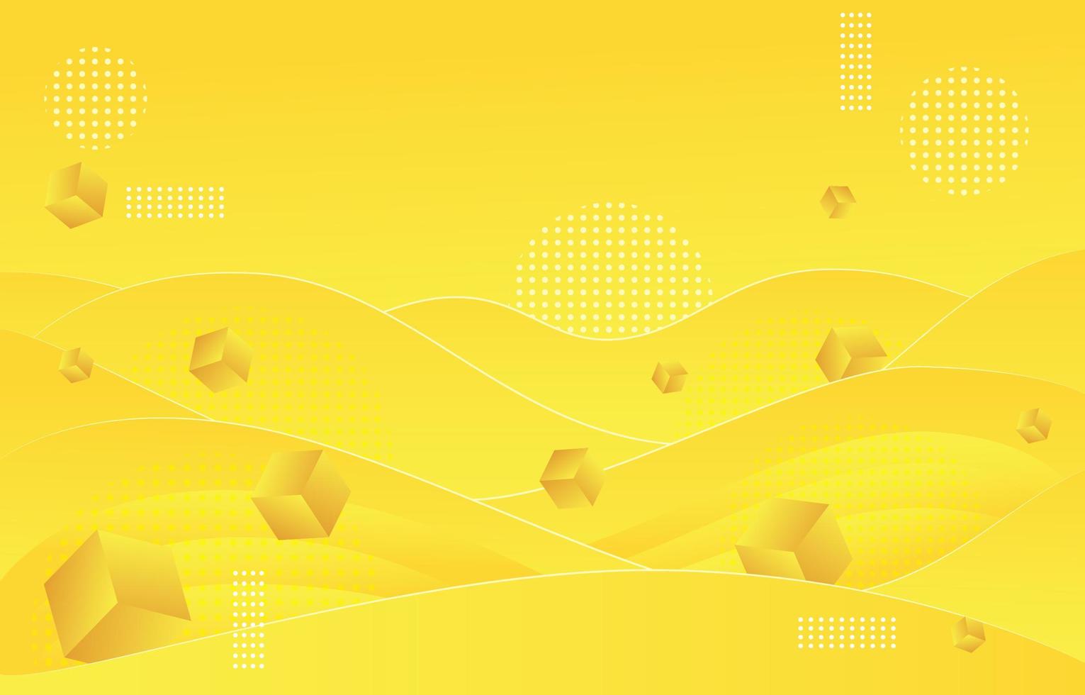 Wavy Abstract Yellow Background vector