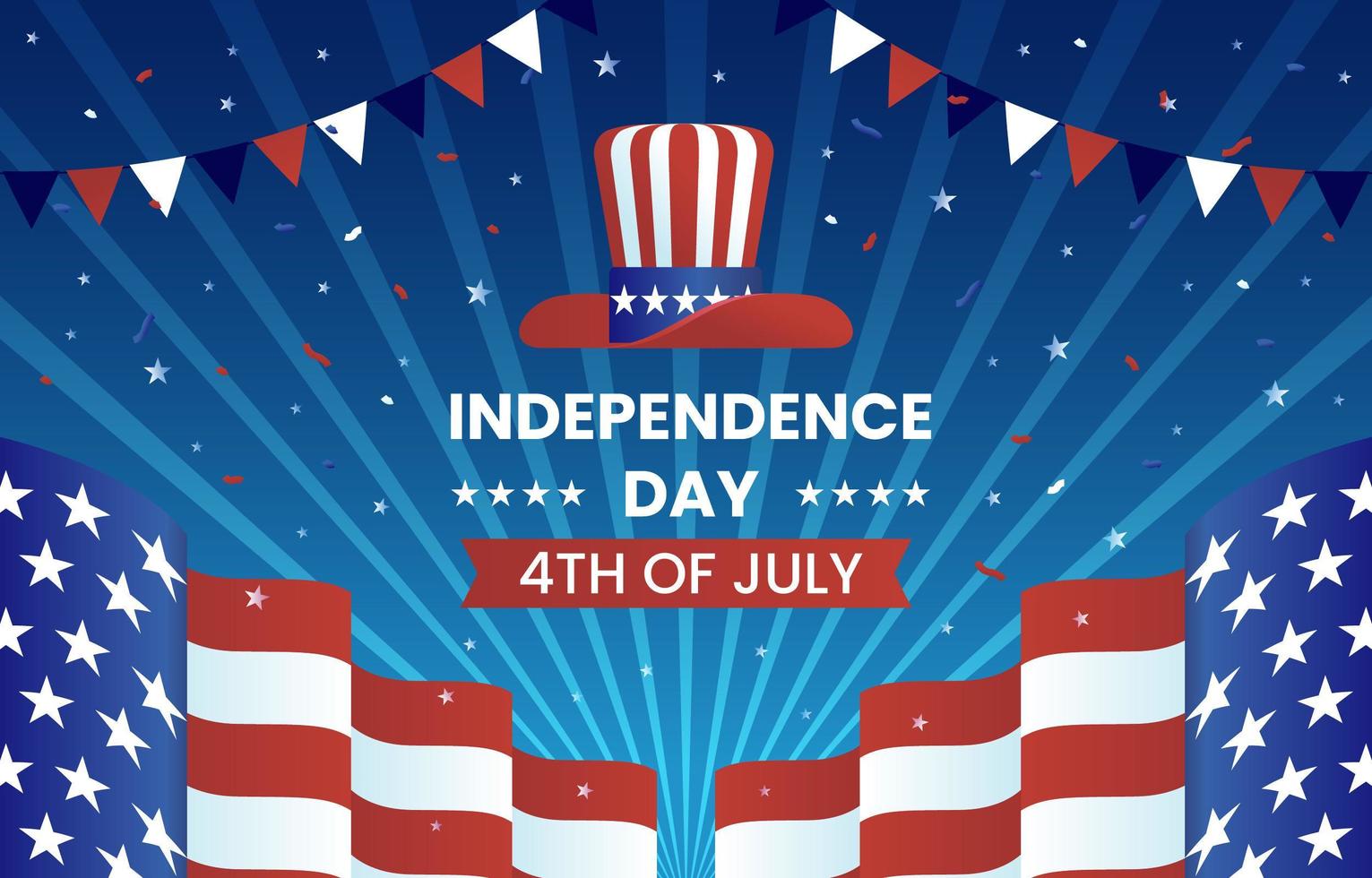 Fourth of July Independence Day Background vector