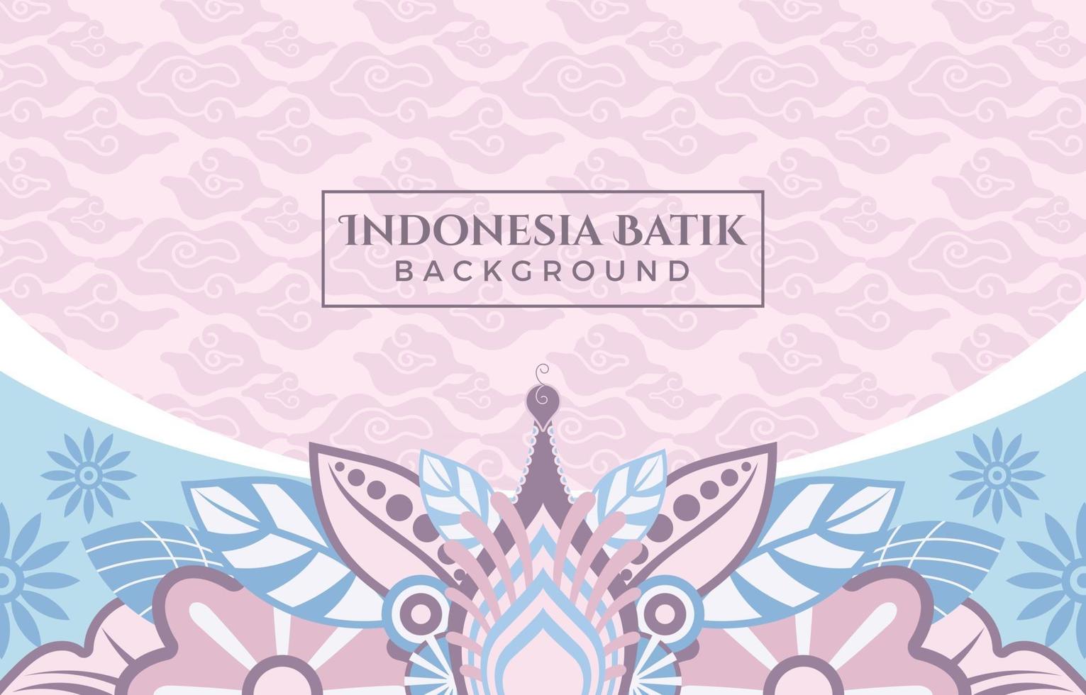 Bright Pink Batik With Flowery Pattern Background vector