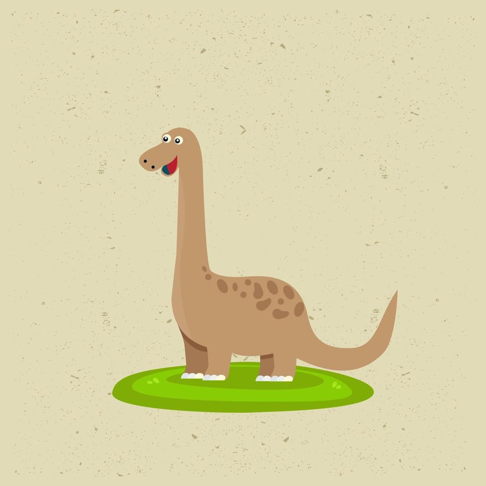 Cute dinosaur cartoon free vector illustration character