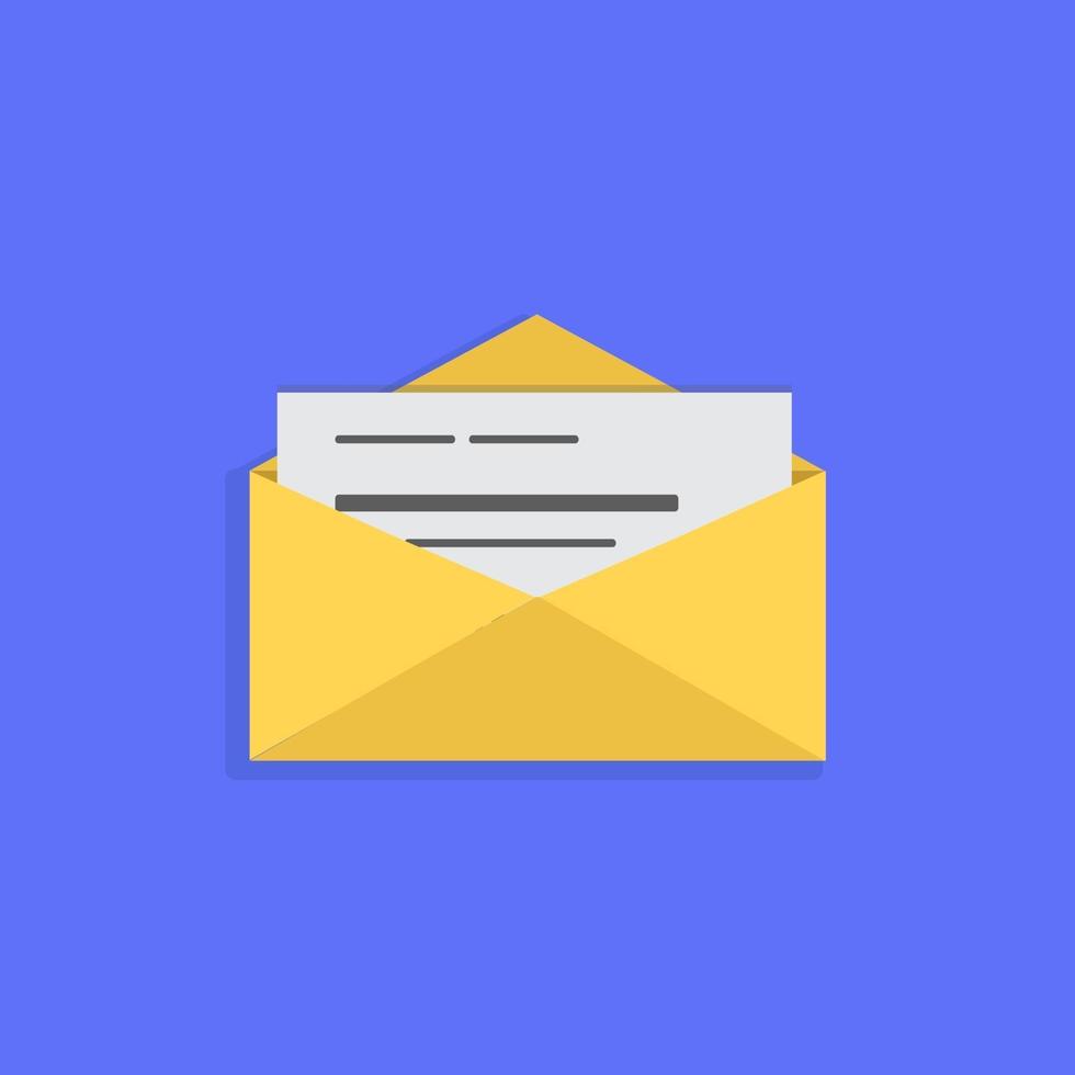 Opened mail free vector illustration design for icon and email concept