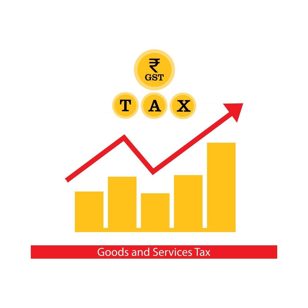 diseño de ilustración de vector libre de concepto de impuesto gst