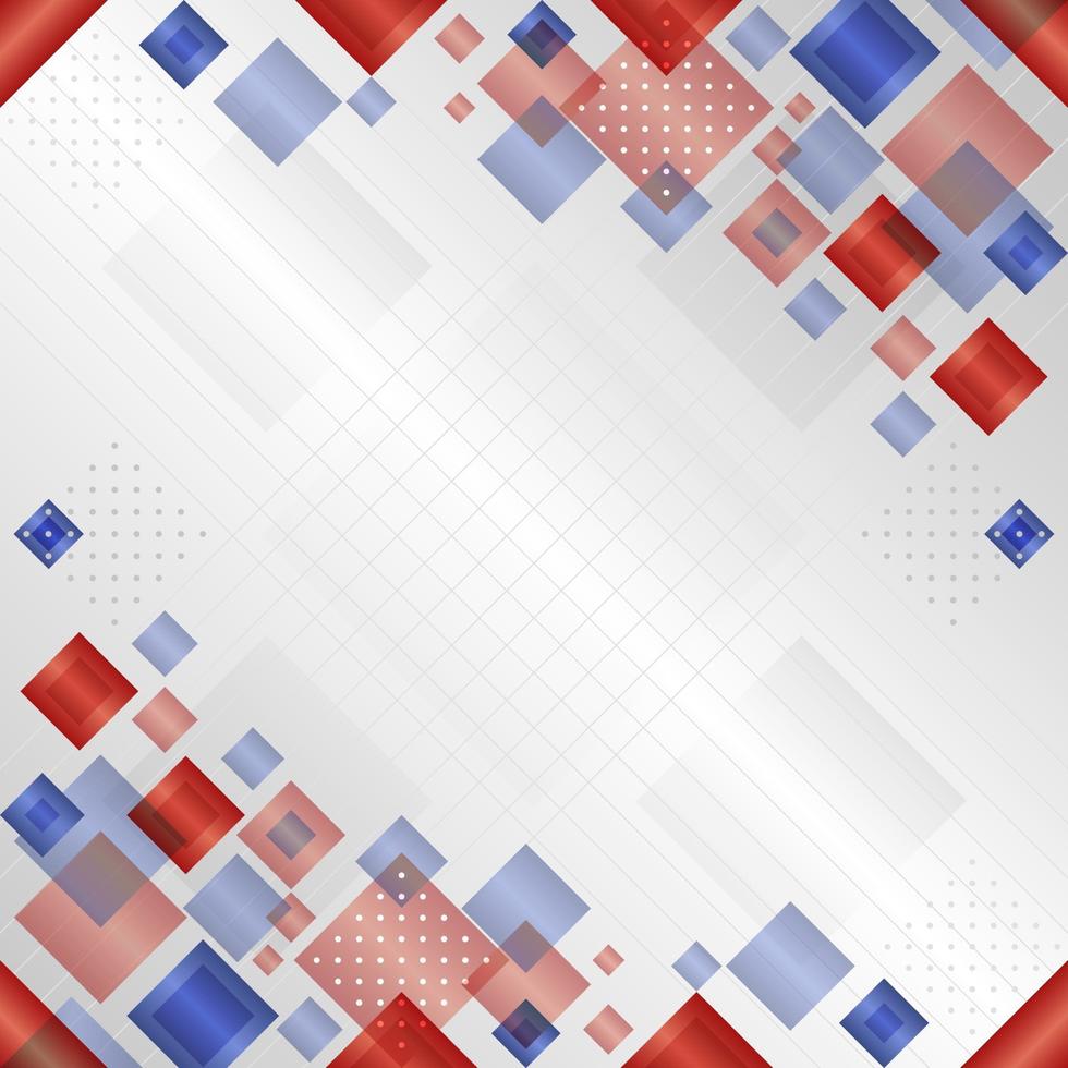 gradiente geométrico rojo azul fondo blanco vector