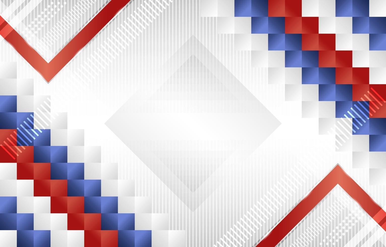 Gradient Geometric Red Blue White Background vector