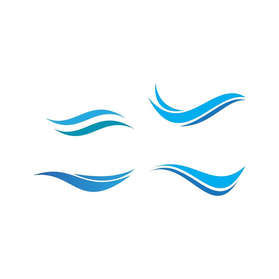 logo de onda de agua vector