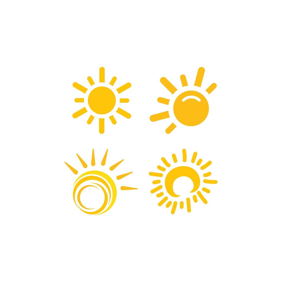 logotipo de ilustración de sol vector