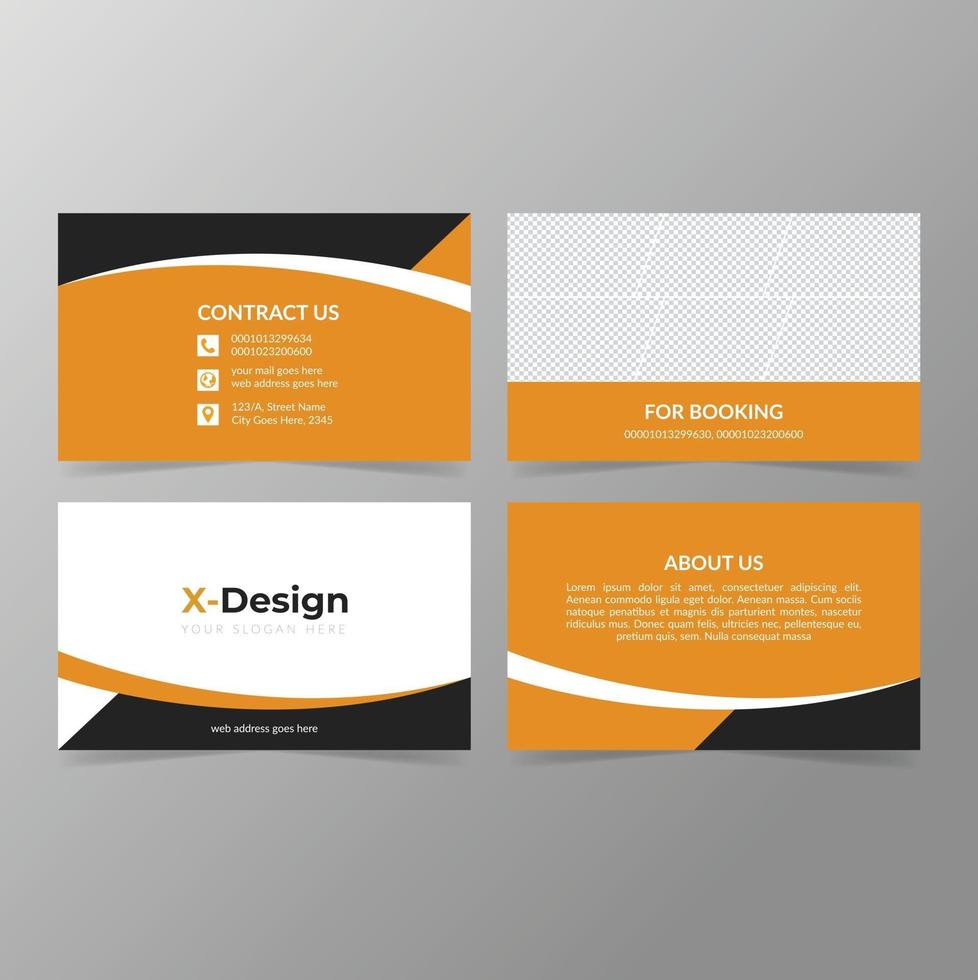 Folding Business card design vector