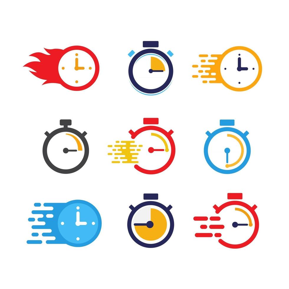fast time vector icon design