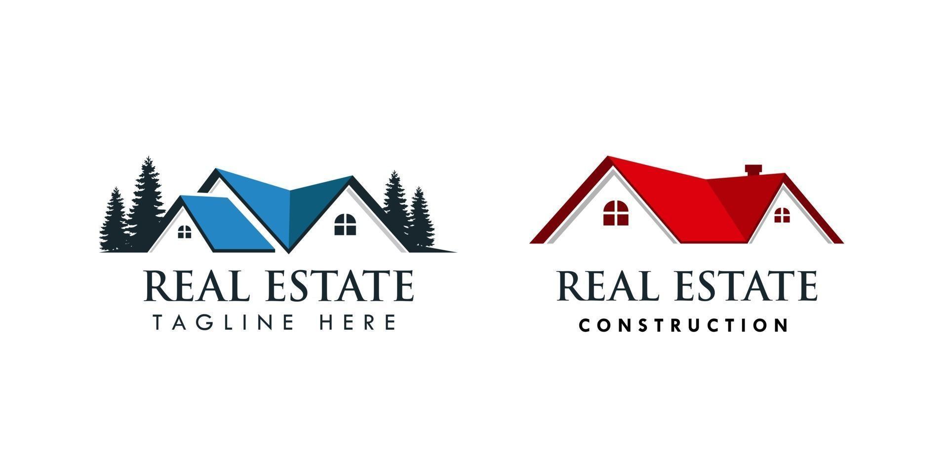 real estate logo design templates vector