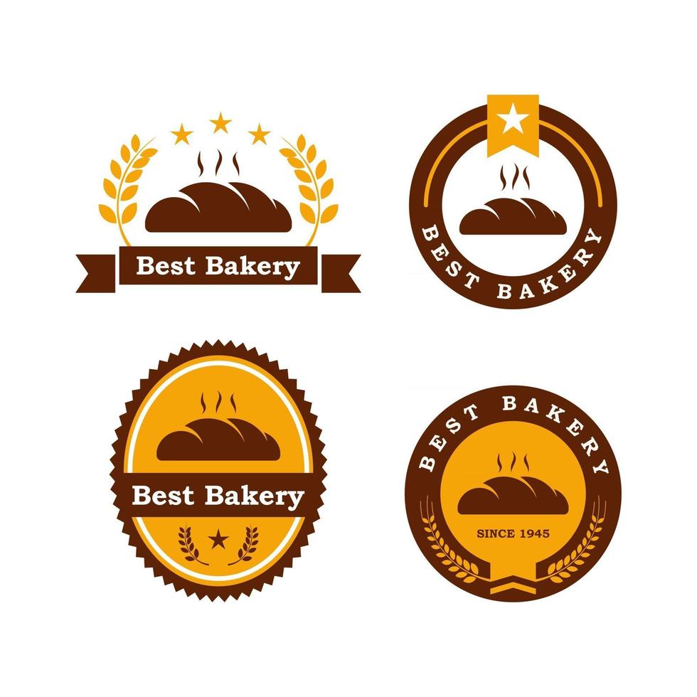 bakery logo design template vector