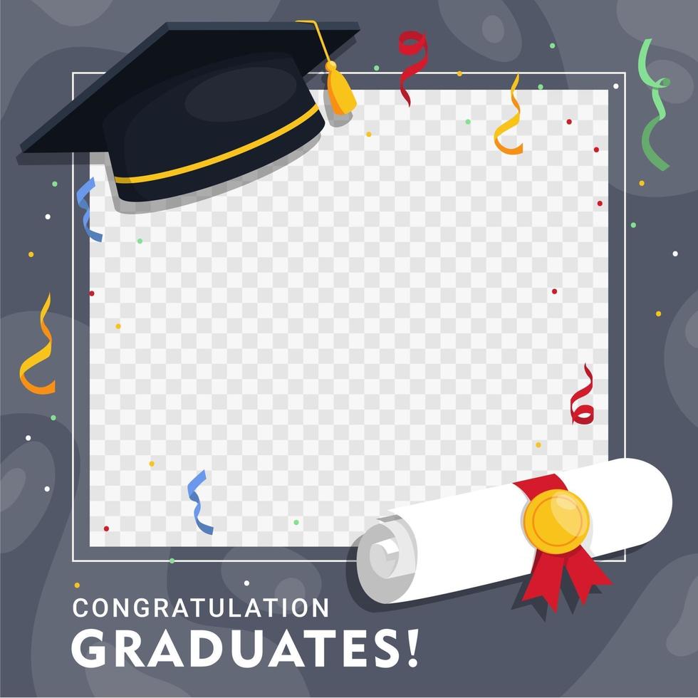 Graduation Frame Concept vector