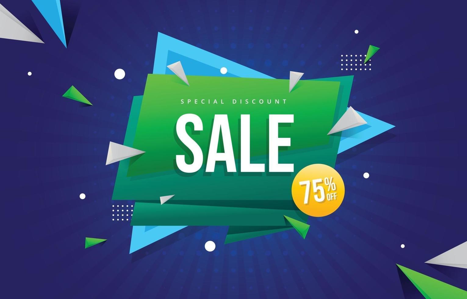 Sale Banner Gradient with Discount Promote vector