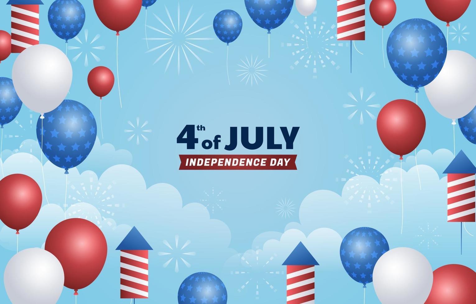 4th of July sky Background vector