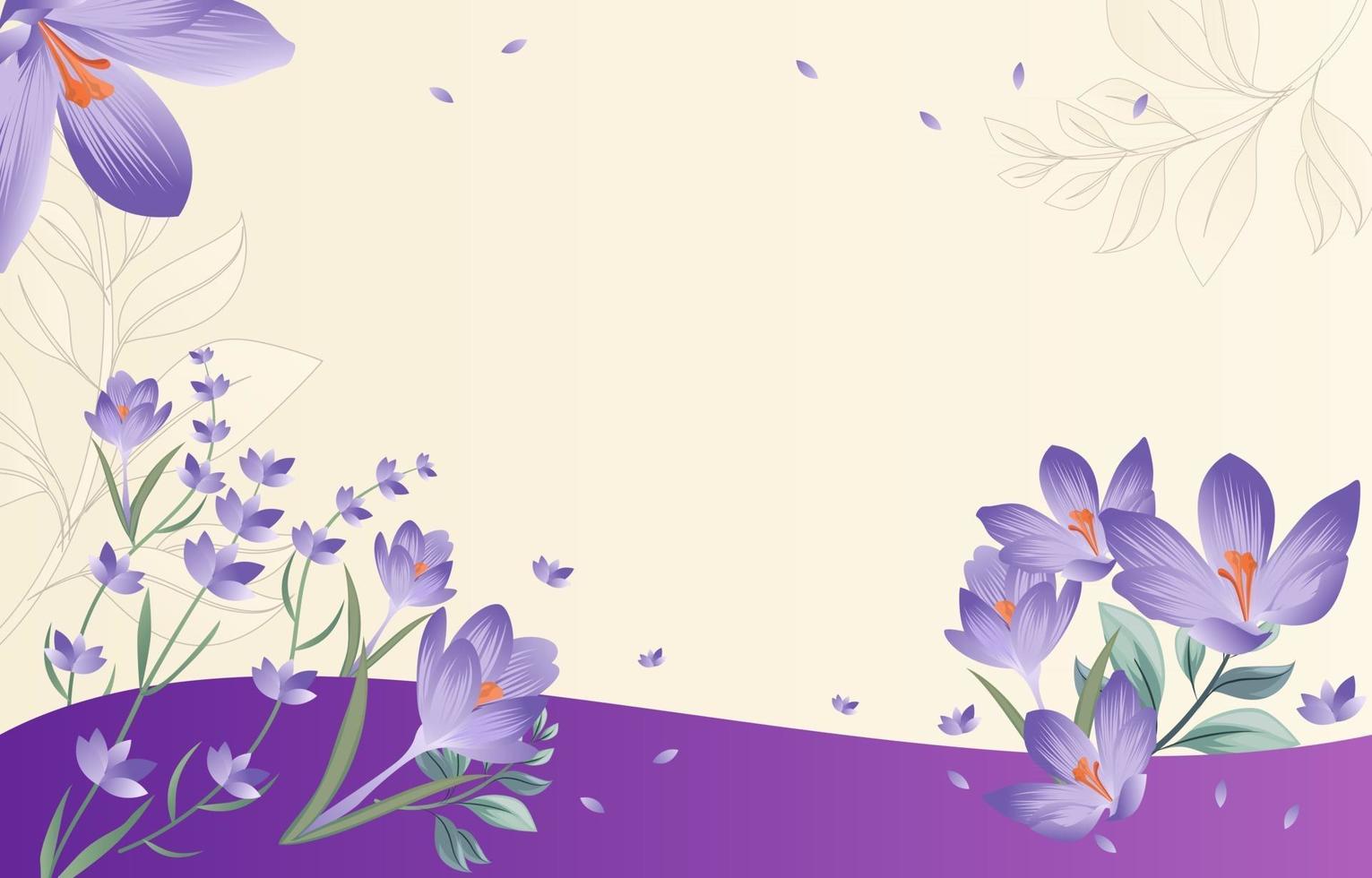 Blooming Purple Lavender vector