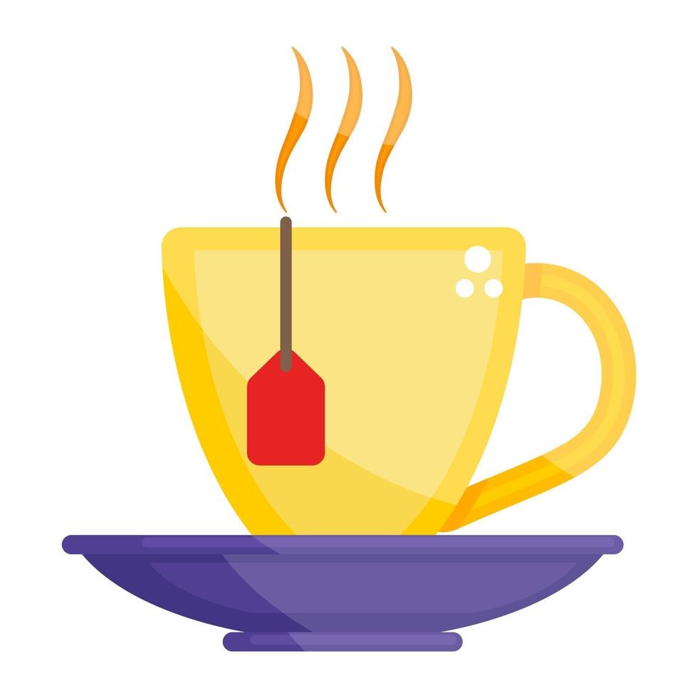 taza de té caliente vector