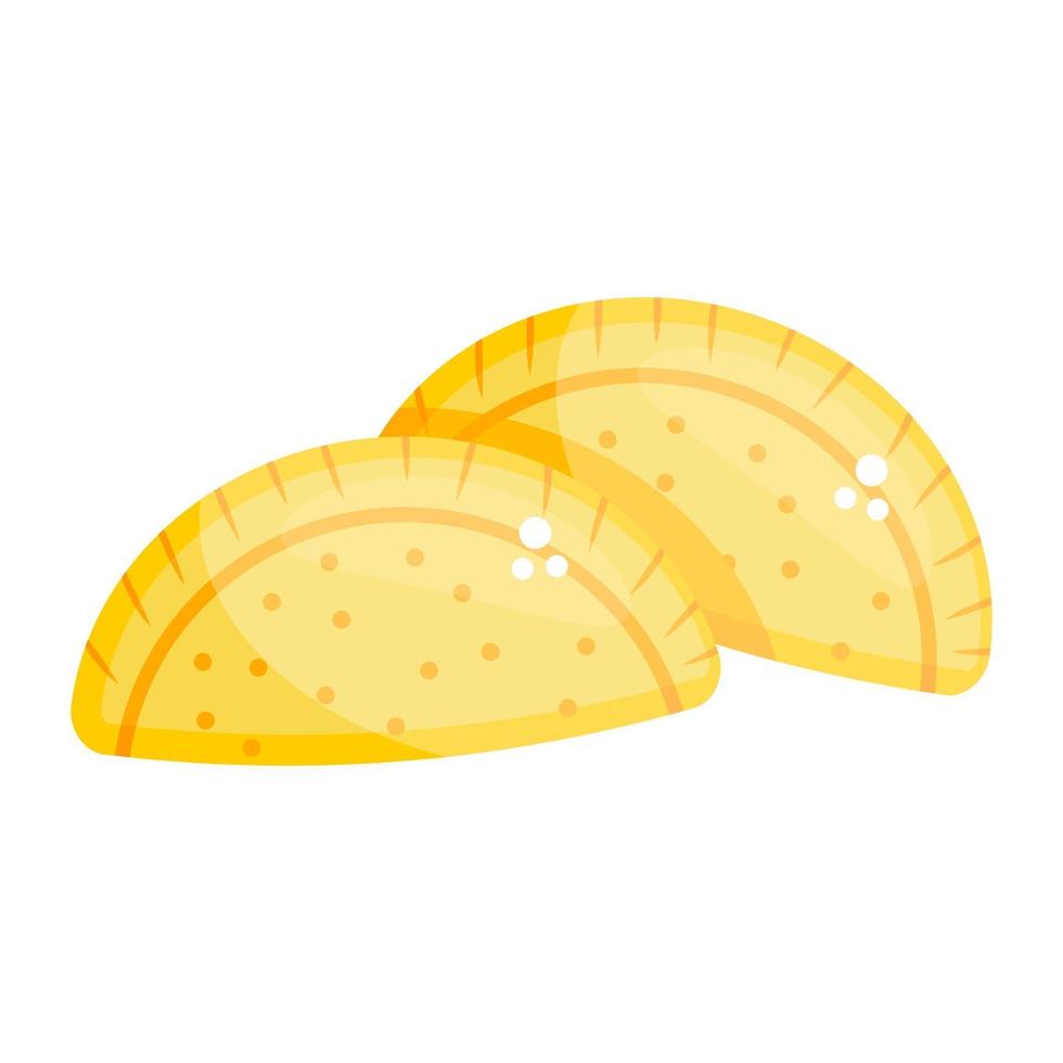 estilo de empanadas jamaicanas vector