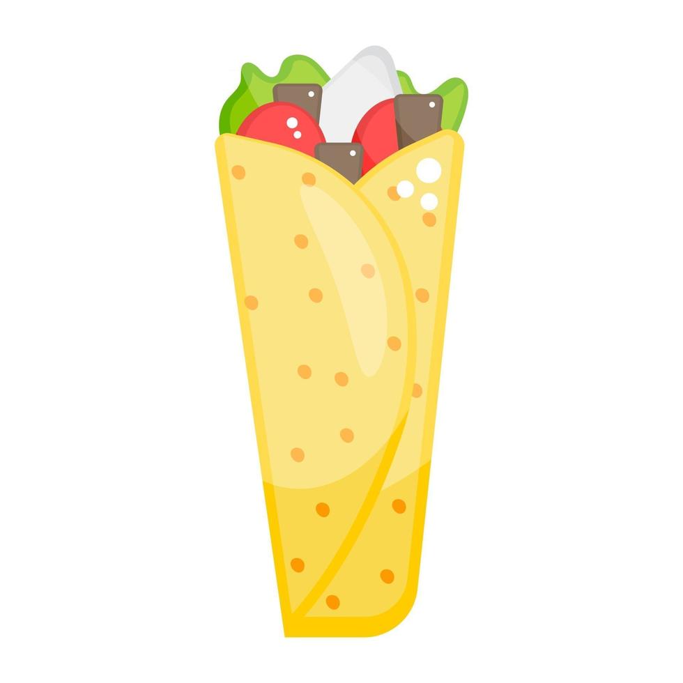 Burrito Tortilla Rolls vector