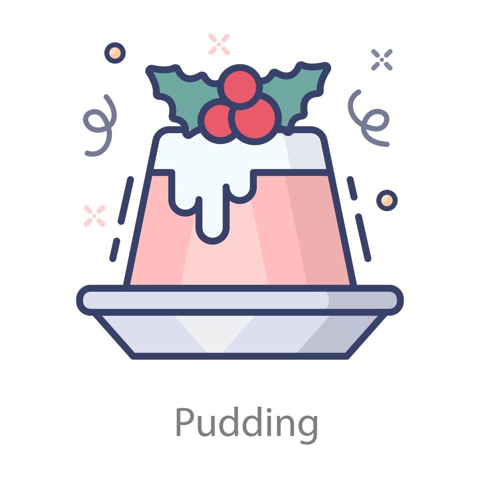 Pudding Cherry Topping vector