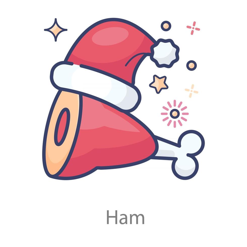 Ham Baked chicken vector