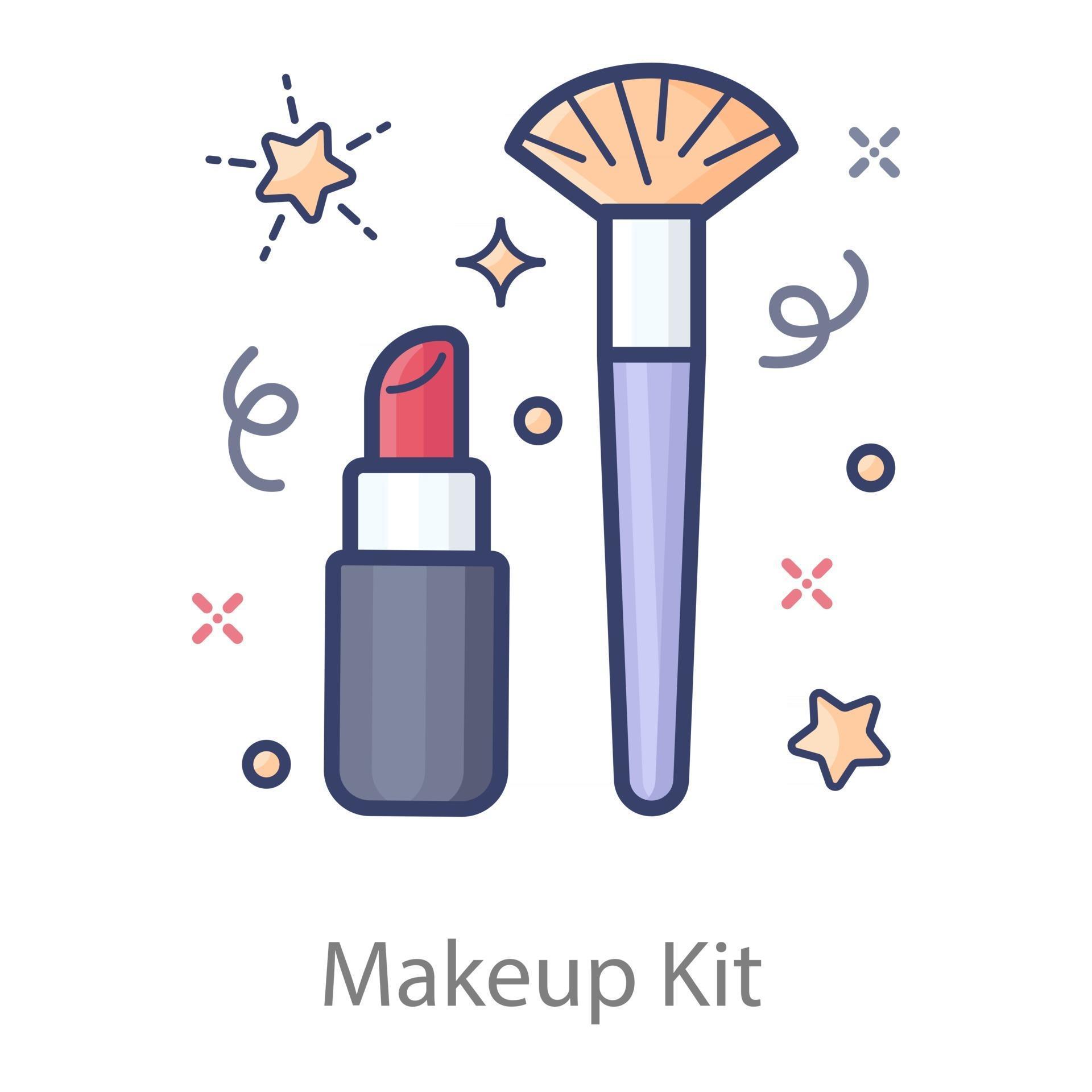 Makeup Kit Design 2550430 Vector Art at Vecteezy