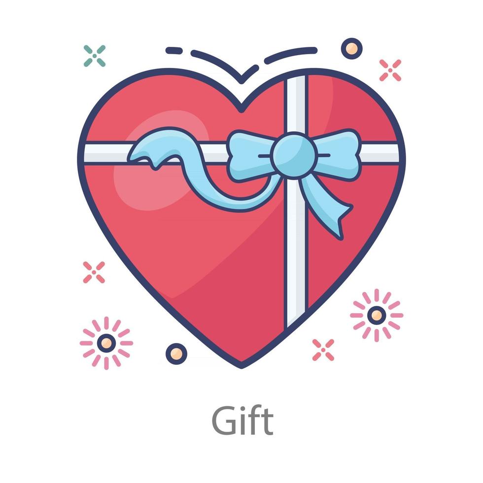 regalo diseño de corazón de san valentín vector