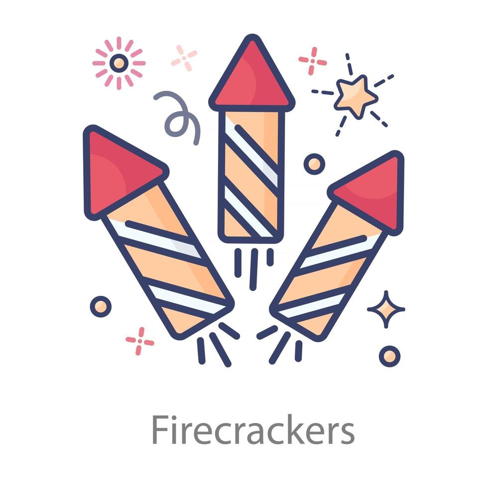 Firecrackers  Event celebration vector