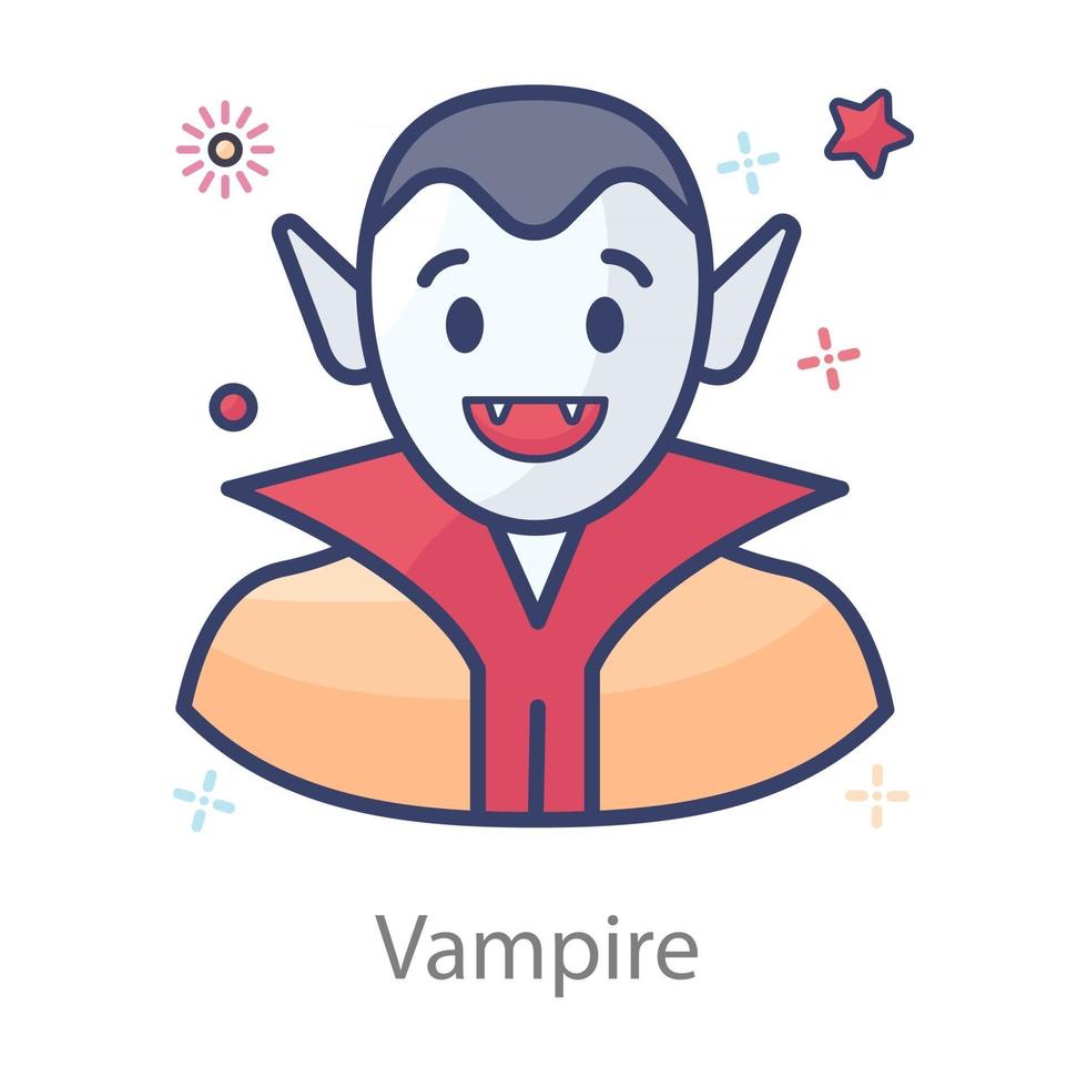 concepto de monstruo vampiro vector