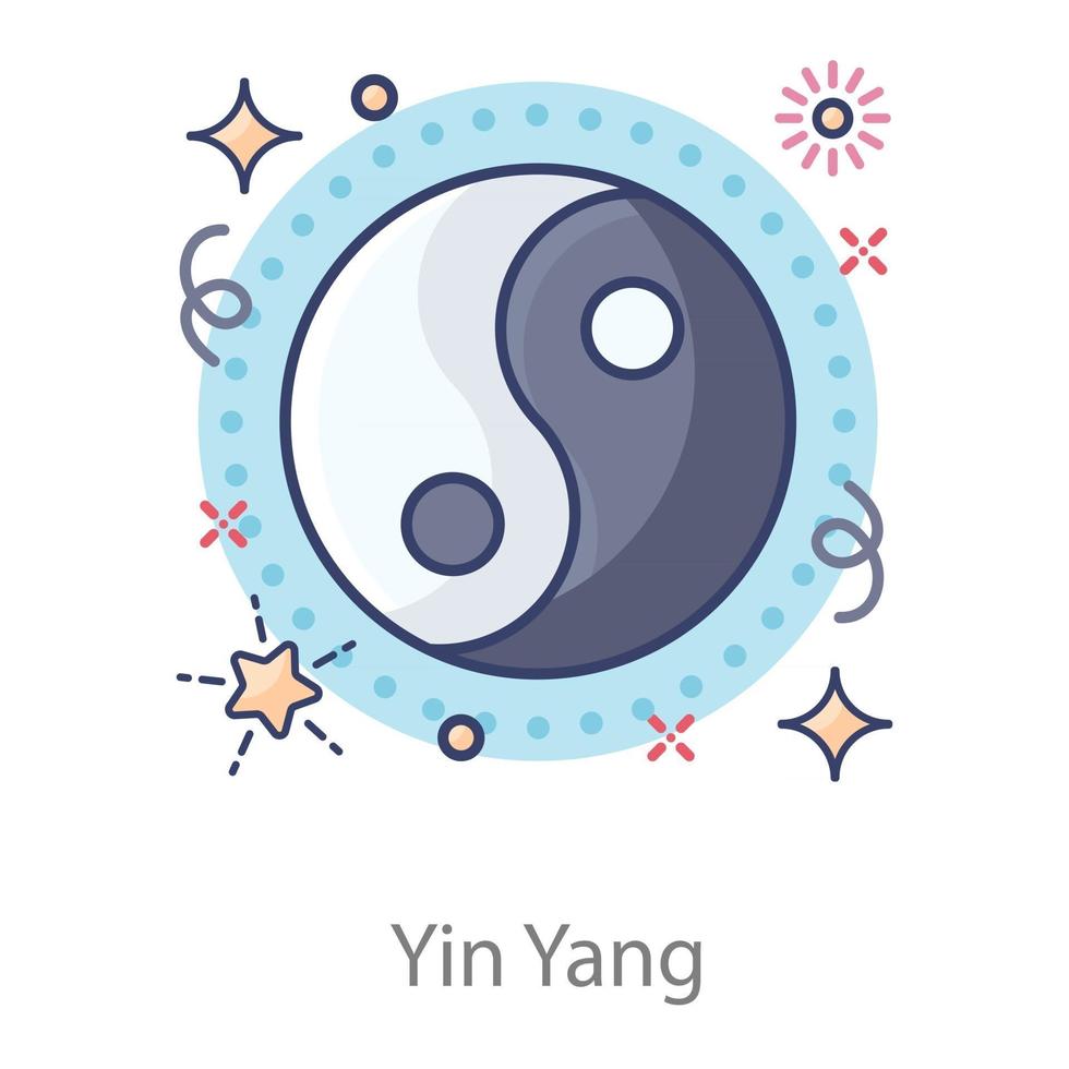 diseño de yin yang vector