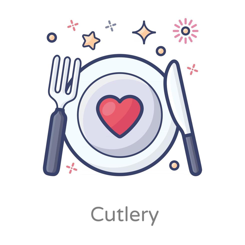 Cutlery Fork and Knife vector