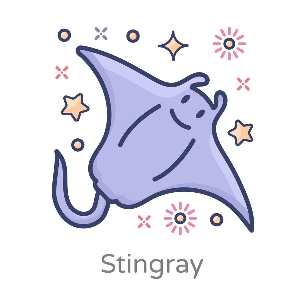 Stingray Cartilaginous Fish vector