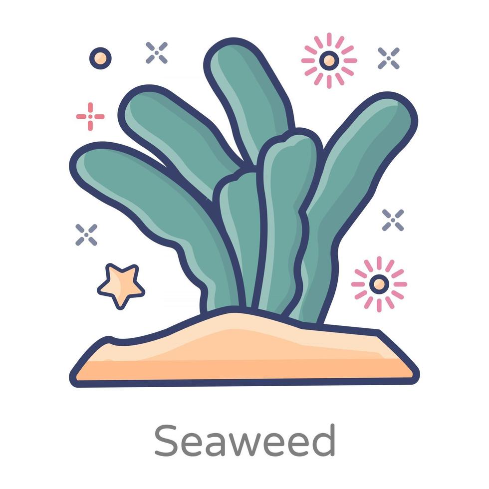 Coral and Seaweed vector