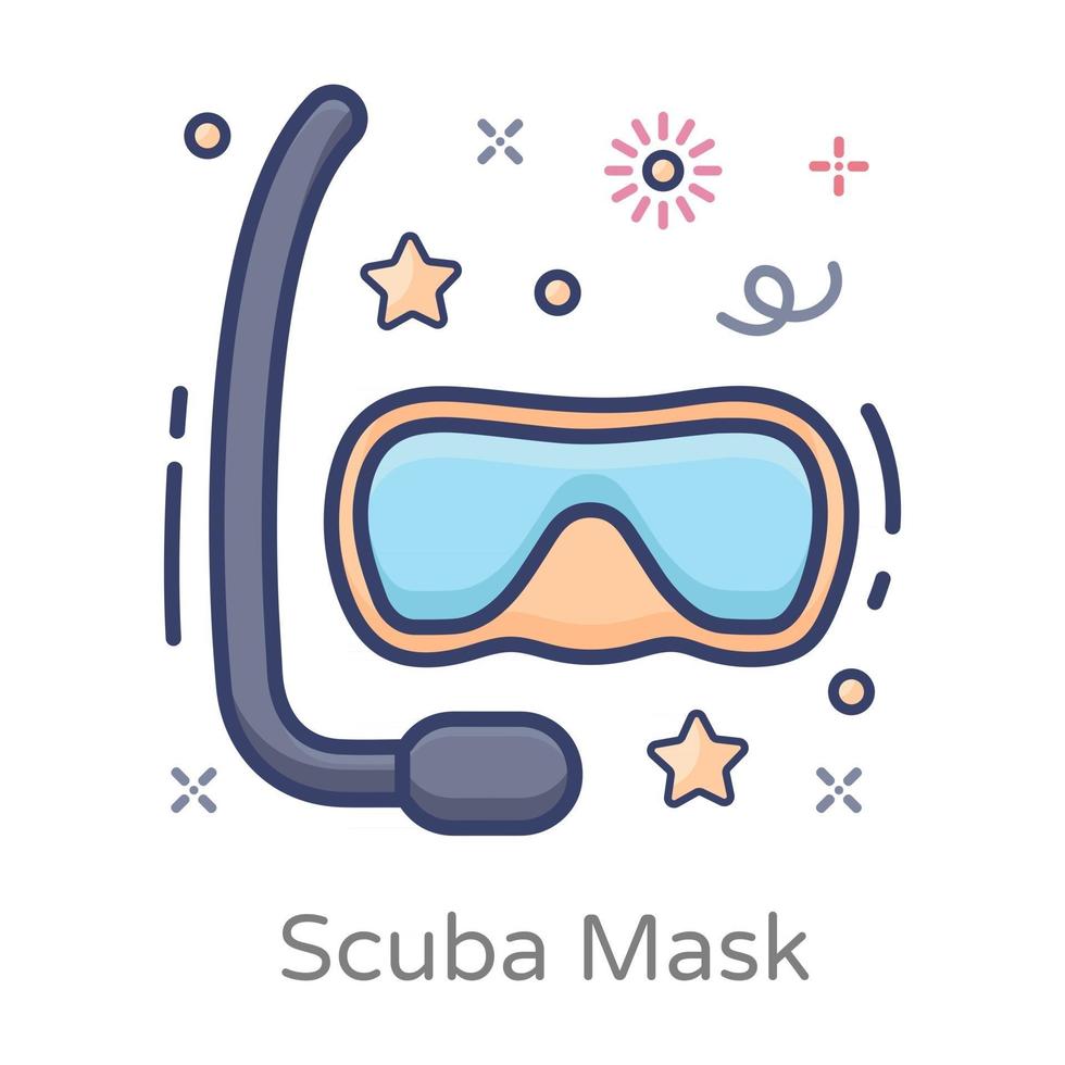 Scuba Mask Underwater vector