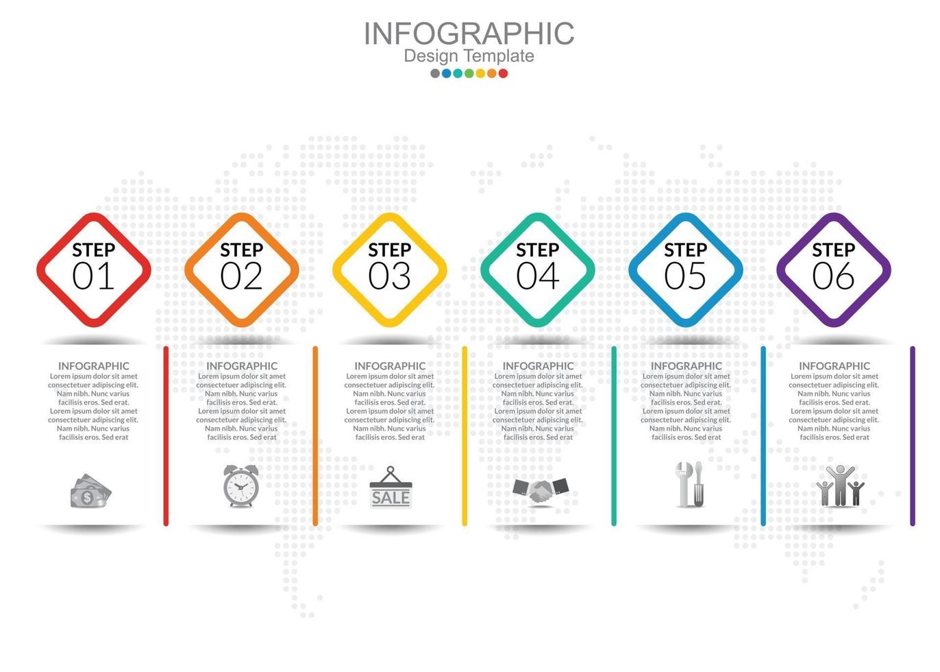 El concepto de negocio de infografías se puede utilizar para presentaciones de diagramas de flujo de gráficos de información vector