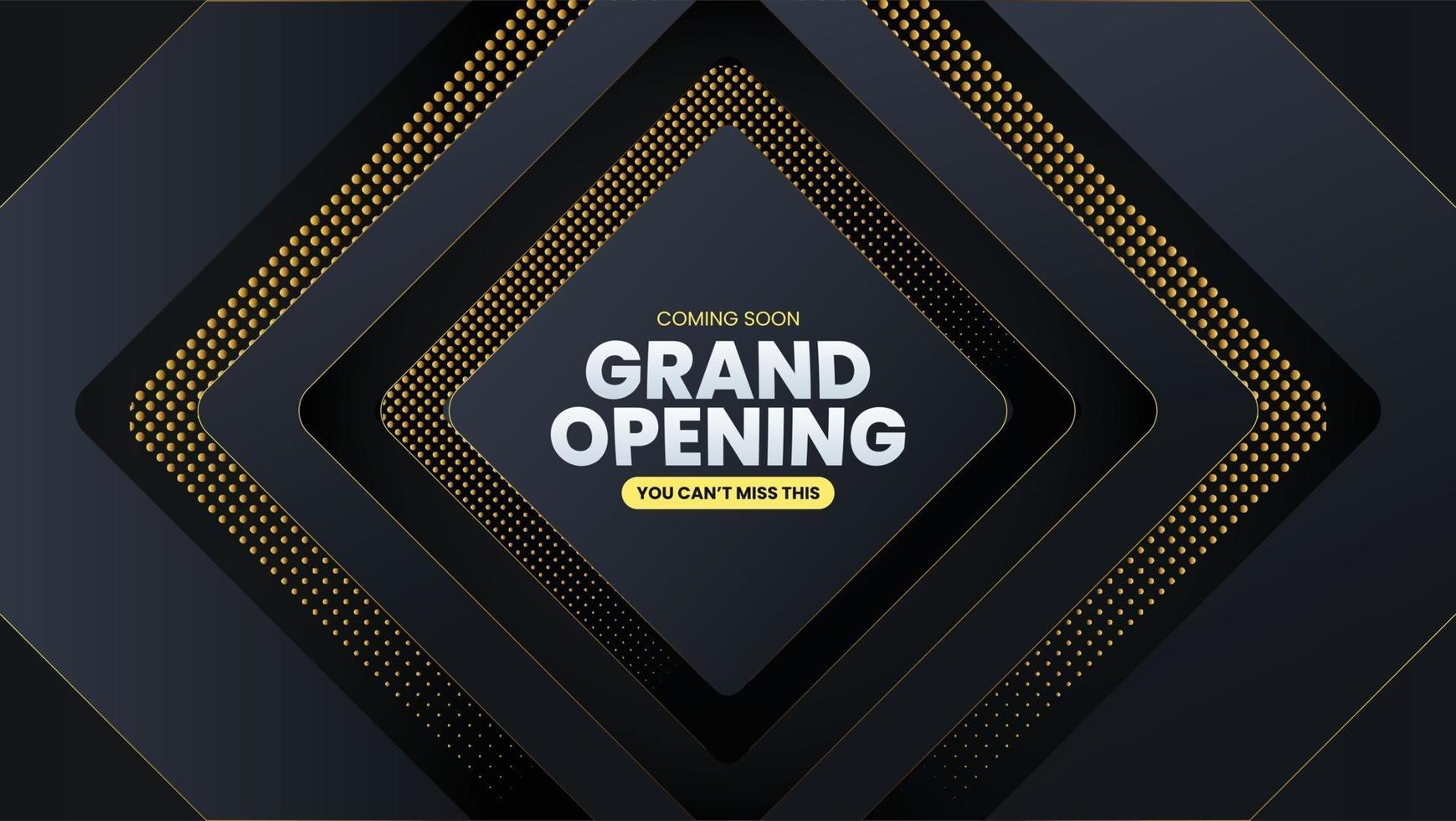 Grand Opening Dark Luxury Got Dot Geometric Background vector