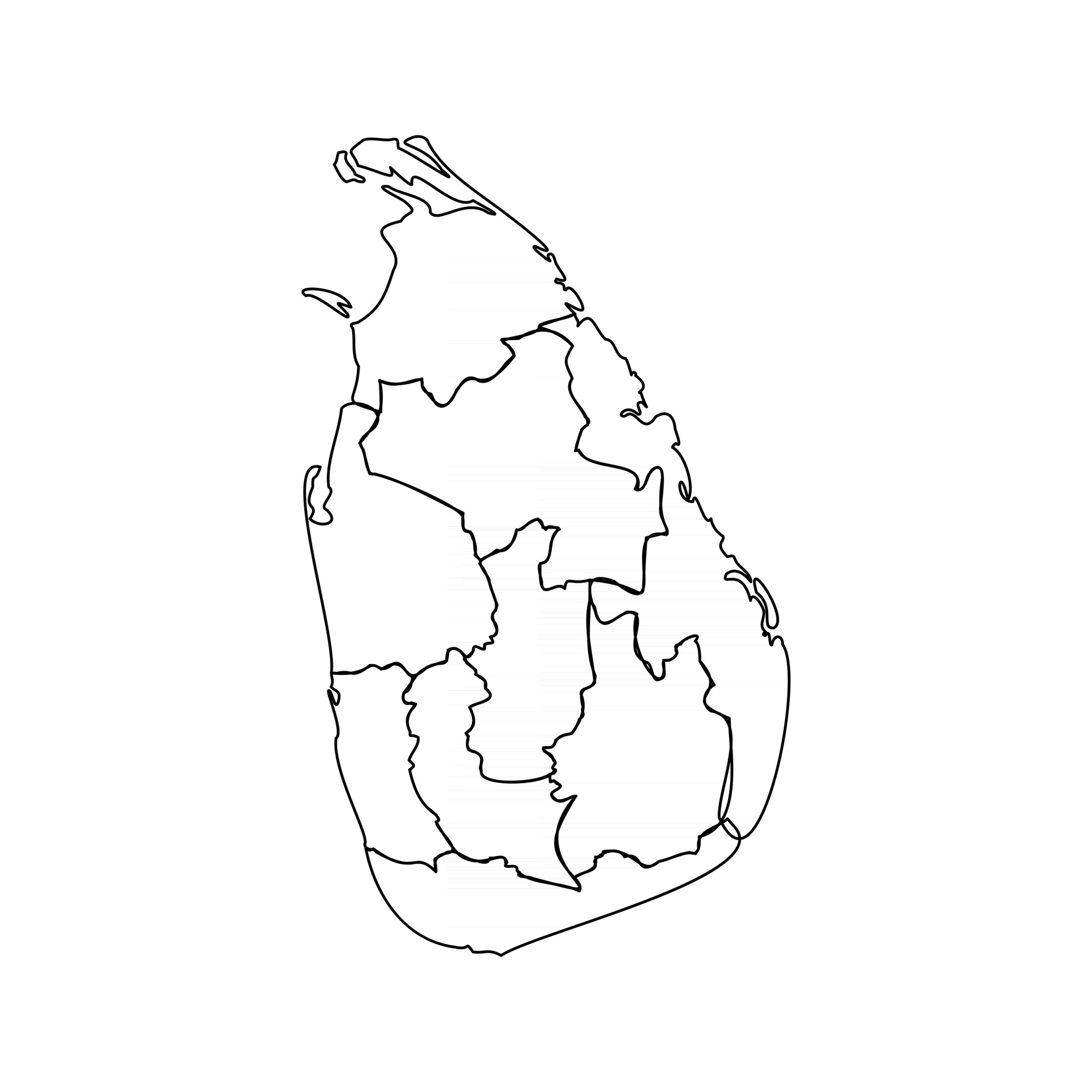 Sri Lanka Map New Doodle Map Of Sri Lanka With States 2550881 Vector Art At Vecteezy