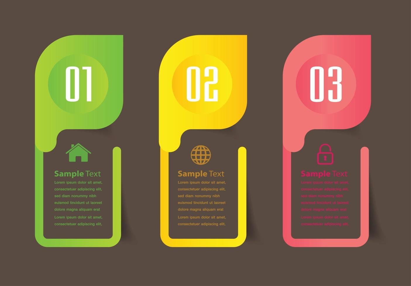 modern text box template banner Infographics vector