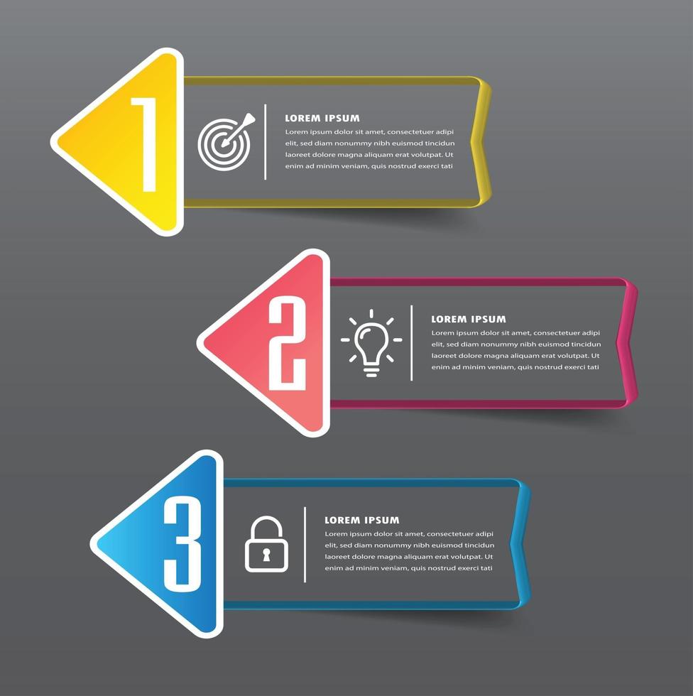 modern text box template banner Infographics vector