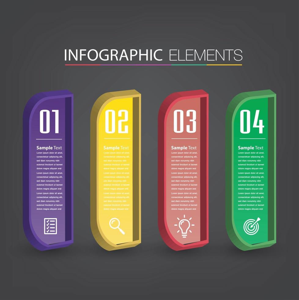 modern text box template banner Infographics vector