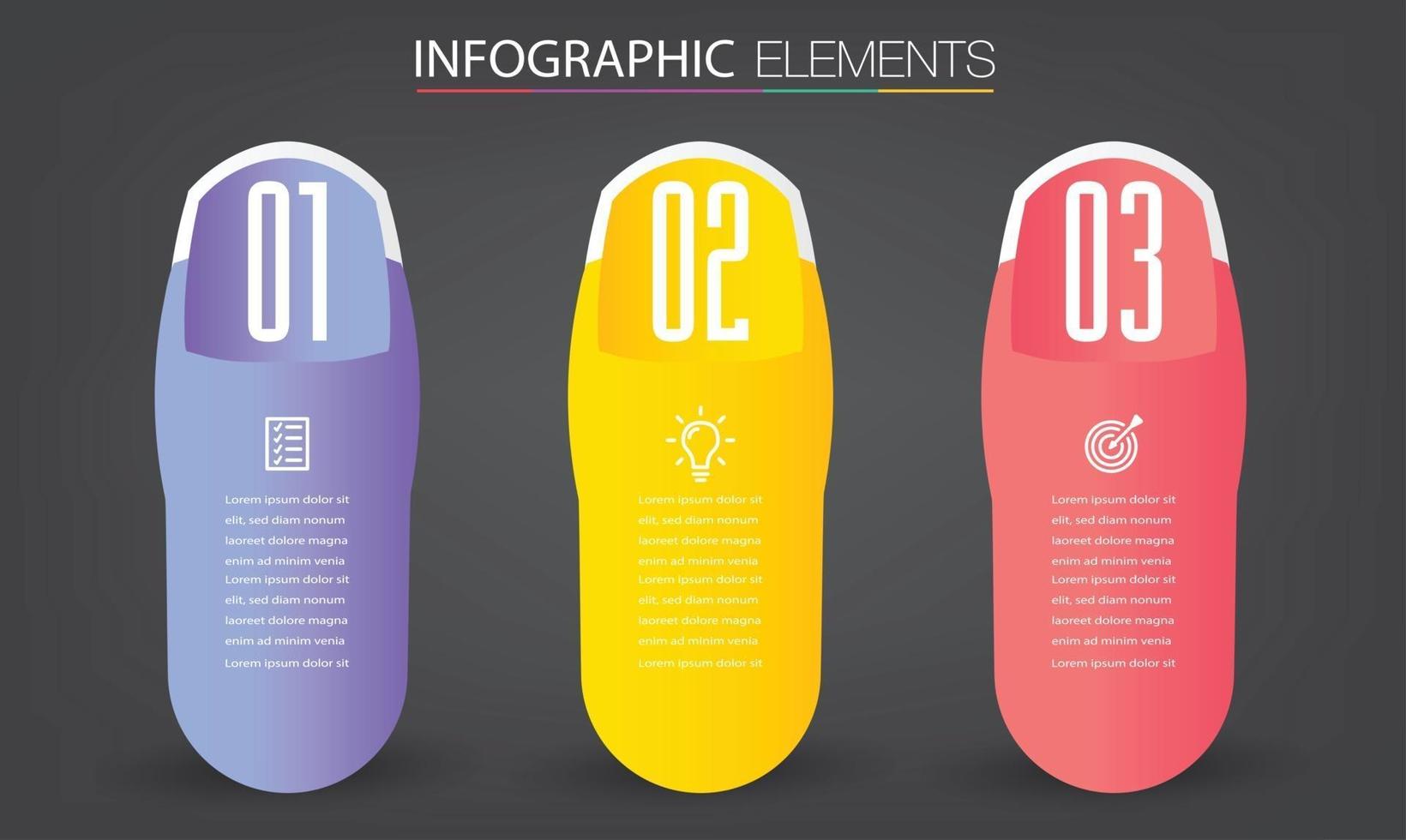 modern text box template banner Infographics vector