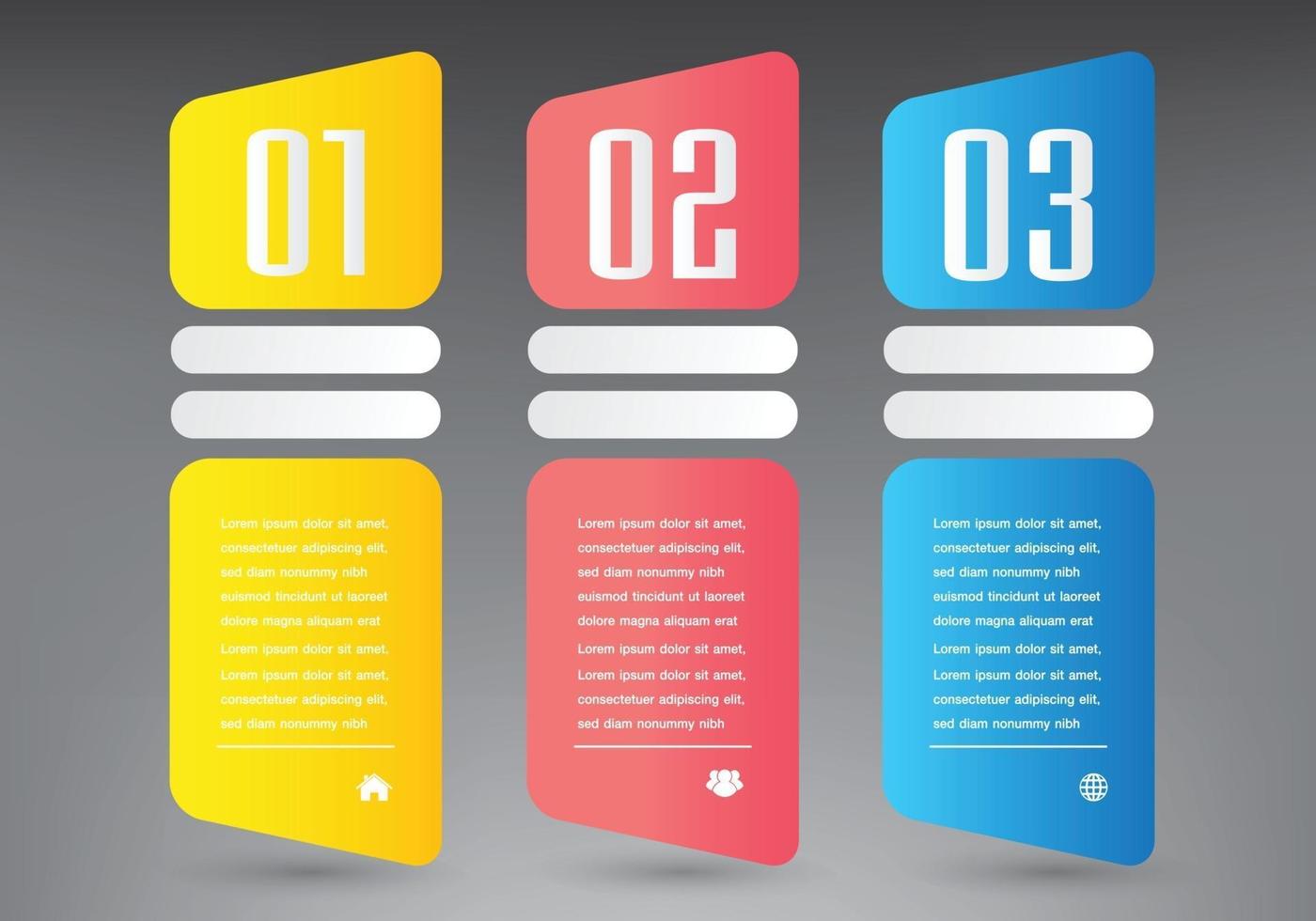 modern text box template banner Infographics vector