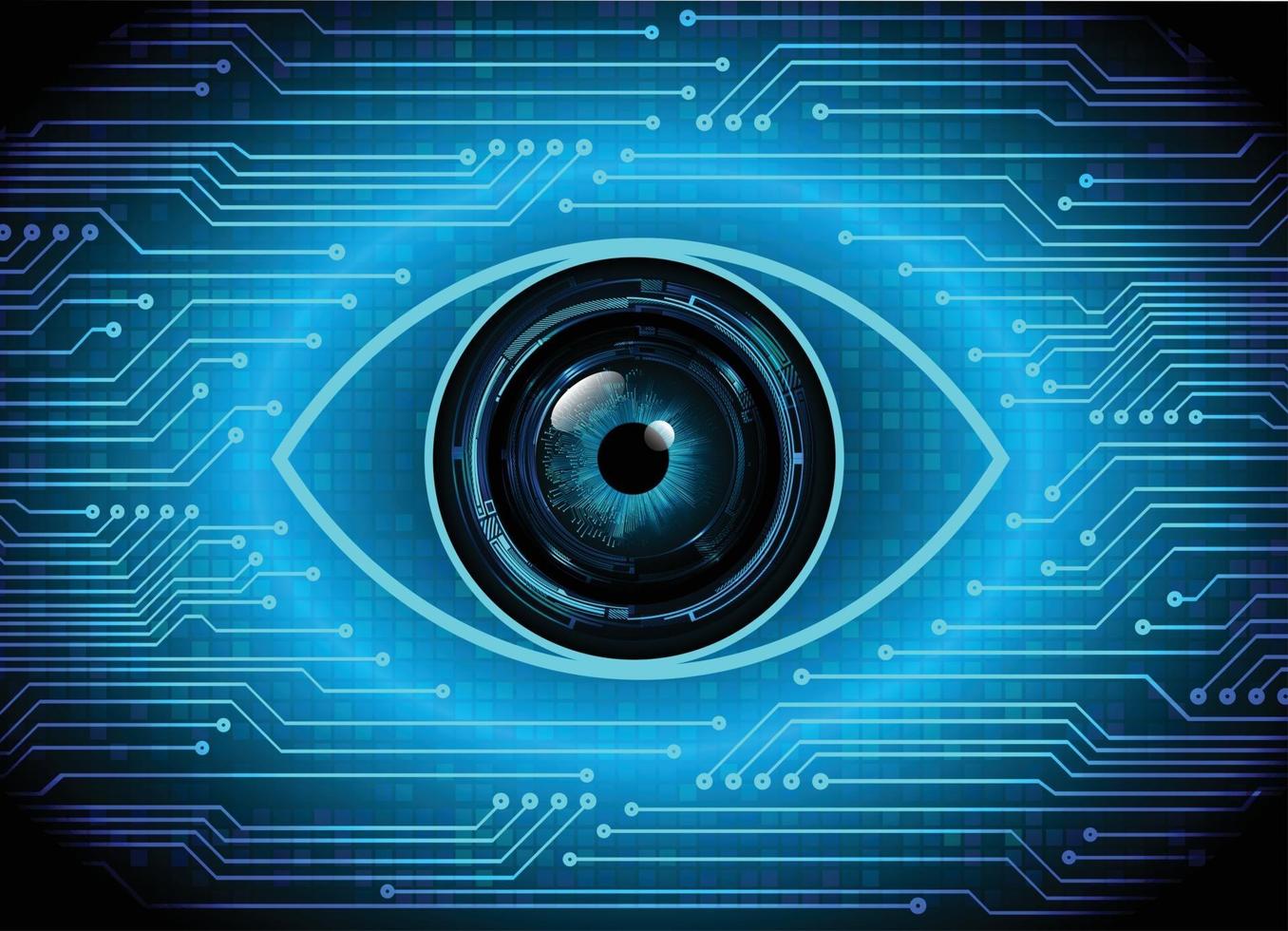 eye cyber circuit future technology concept background vector